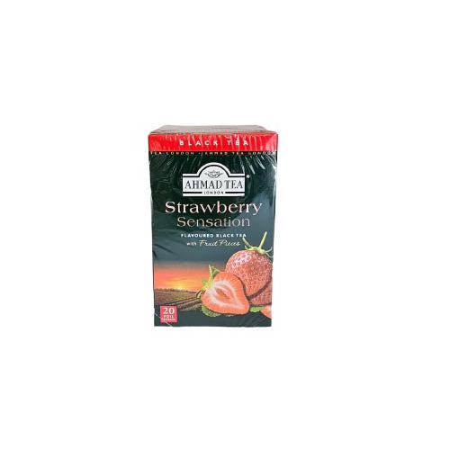 TÉ NEGRO AHMAD SENSACIÓN DE FRUTILLA (20 SACHETS)
