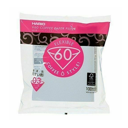 BOLSA DE 100 FILTROS CAFETERA HARIO V60