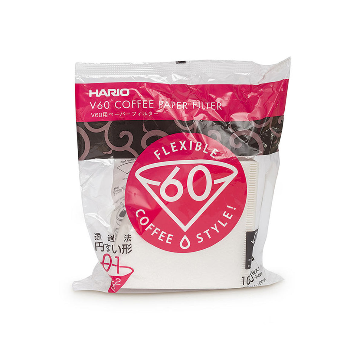 BOLSA DE 100 FILTROS CAFETERA HARIO V60